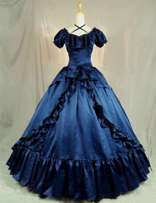 Victorian Southern Belle Scarlett O'Hara Civil War Princess Fancy Dress ...