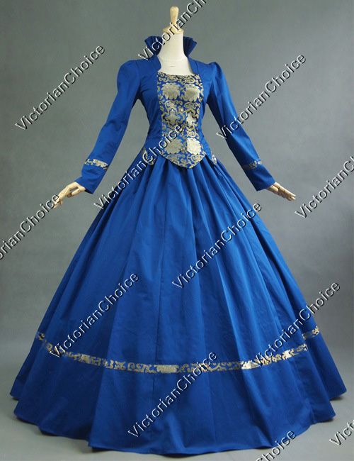 Renaissance Faire Blue Princess Gothic Game of Thrones Queen Dress ...