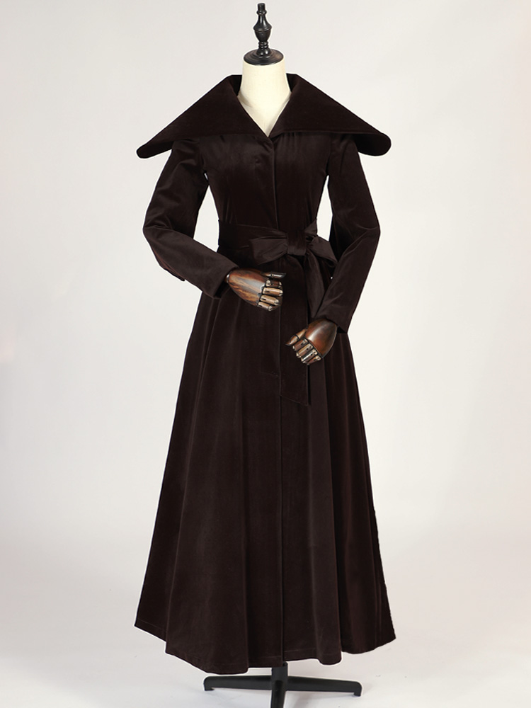 Vintage Velvet Trench Changeling Flapper Coat Cocoon Opera Coat