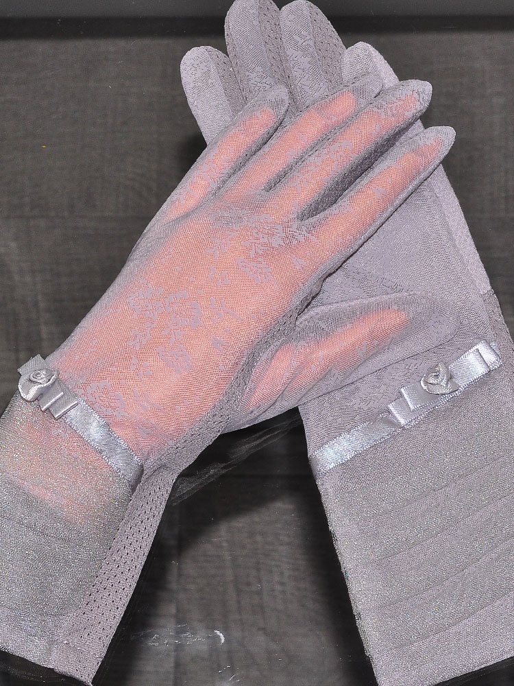 Vintage Edwardian Victorian Meets Modern Lace Texting Gloves Gray