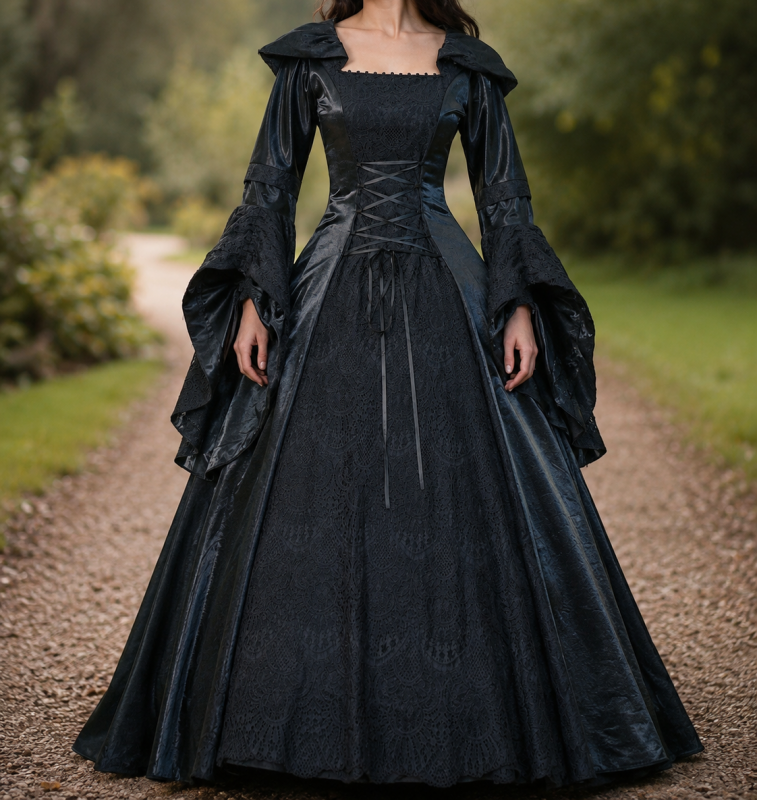 princess dress black Plus Size Gothic Ball Gown Wedding Black Glitter cinderella princess dress.