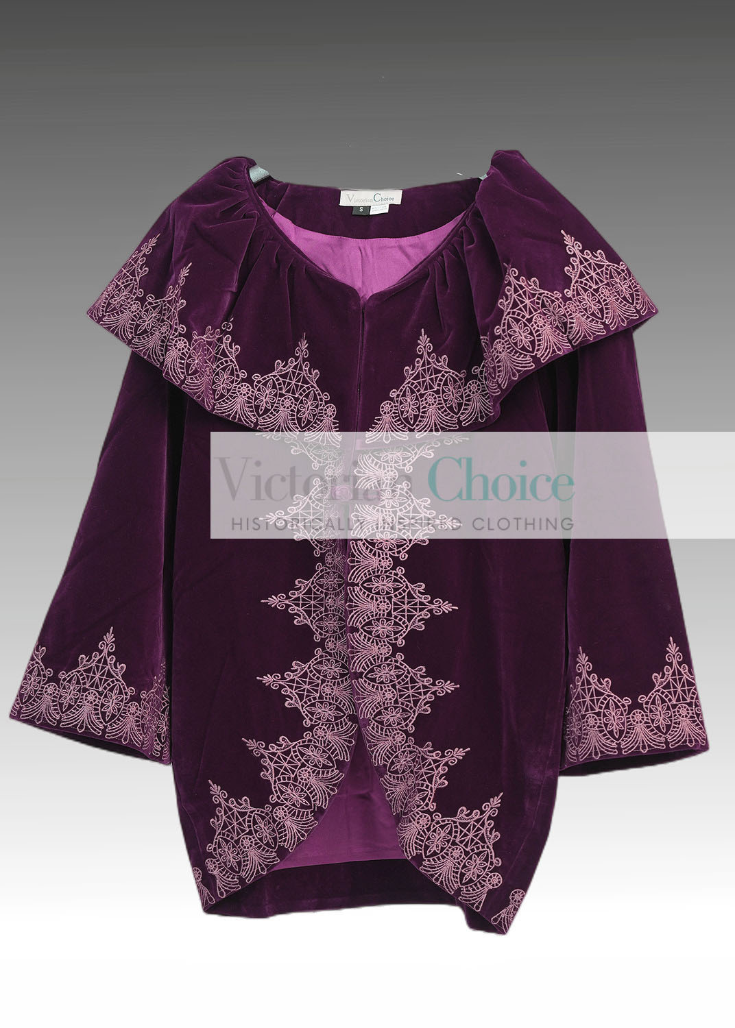 Edwardian 1910s 1920s Velvet Embroidered Women's Cocoon Vintage