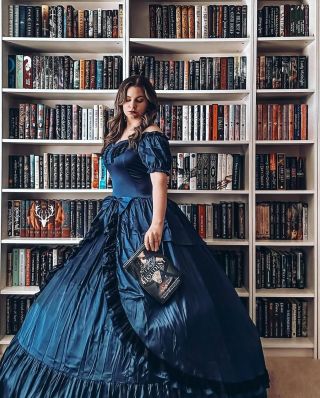 Late Victorian 1880s Gothic Cotton High Collar Dress Governess